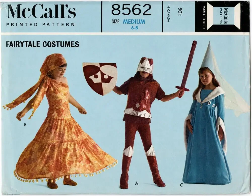 Vtg 1966 McCall's Sewing Pattern 8562 Childs Fairy Tale Costume Size Medium UC